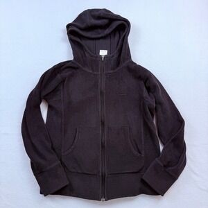 Patagonia‎ Fleece Hoodie Womens XS Black Jacket Gorpcore Outdoors Cozy Sporty